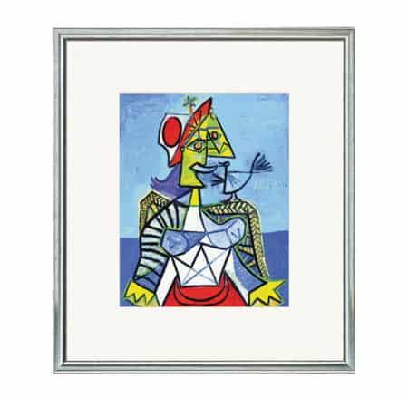 Reproduktion des Bildes "Frau mit Vogel" von Pablo Picasso