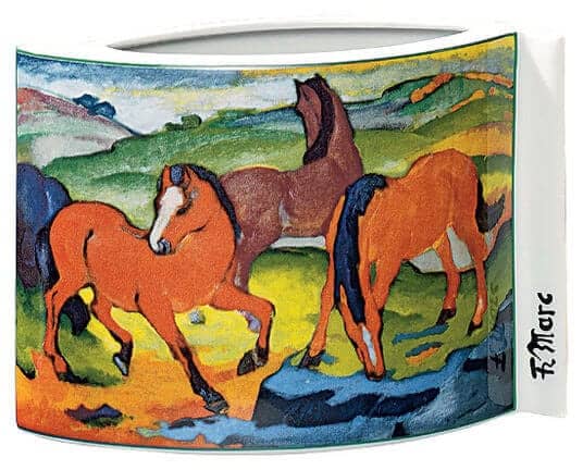 Porzellanvase "Weidende Pferde" (1911), Motiv von Franz Marc