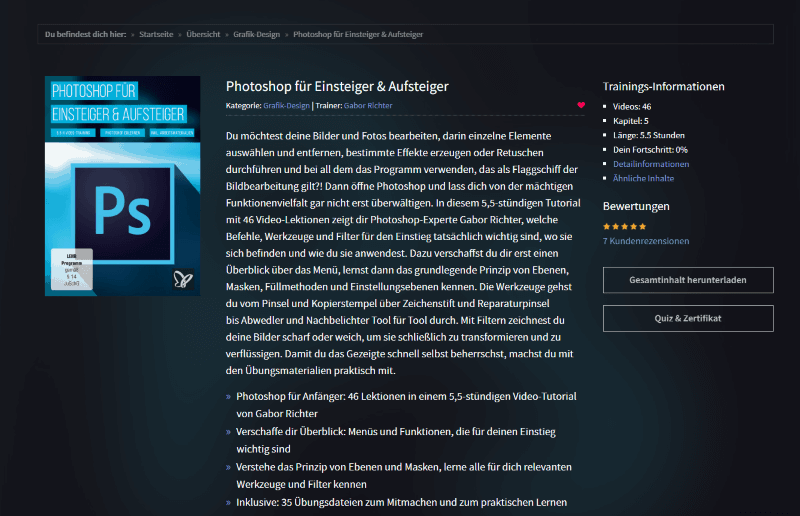 Video-Training Photoshop für Einsteiger & Aufsteiger