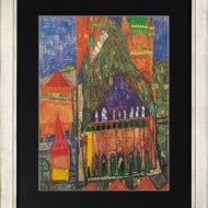 Friedensreich Hundertwasser: "Kathedrale I", Gerahmter Artprint auf Papier