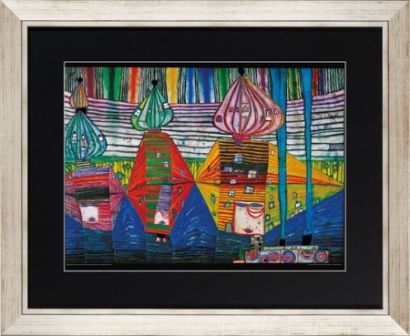 Friedensreich Hundertwasser: "Resurrection of Architecture", Kunstdruck auf Chromoluxpapier