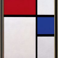 Piet Mondrian: Abstraktes Bild "Komposition No. II, mit Rot und Blau" - Limitierte Reproduktion