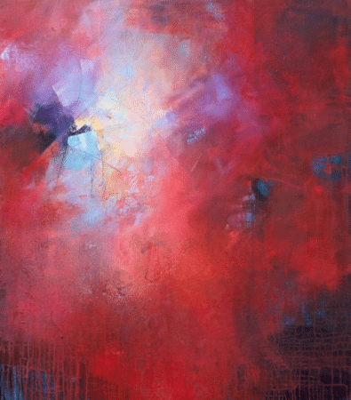 Abstraktes Bild „Rise to the Occasion“ von Karen Hale, Acryl auf Leinwand