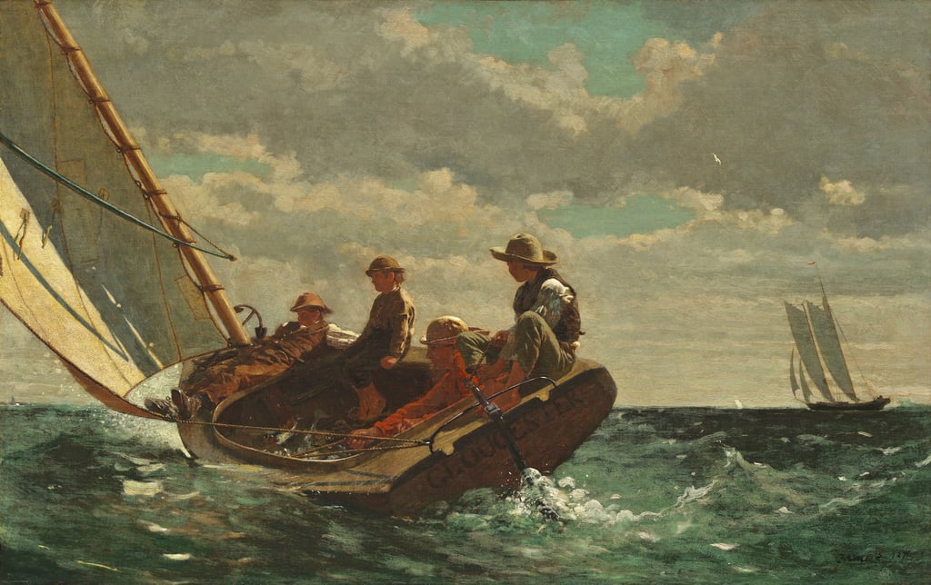 Breezing Up (ein schöner Wind) 1873-76(Breezing Up (A Fair Wind) 1873-76 ) Winslow Homer