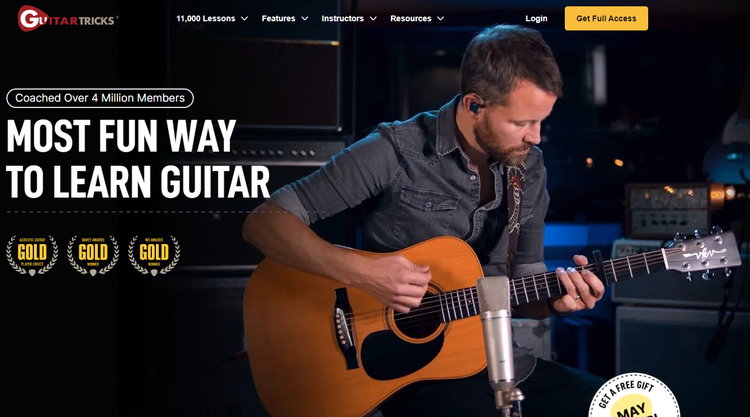 GuitarTricks leistete Pionierarbeit im Bereich Online Gitarre Lernen und hat mittlerweile über 4 Millionen Schülern beim Gitarrenspiel geholfen