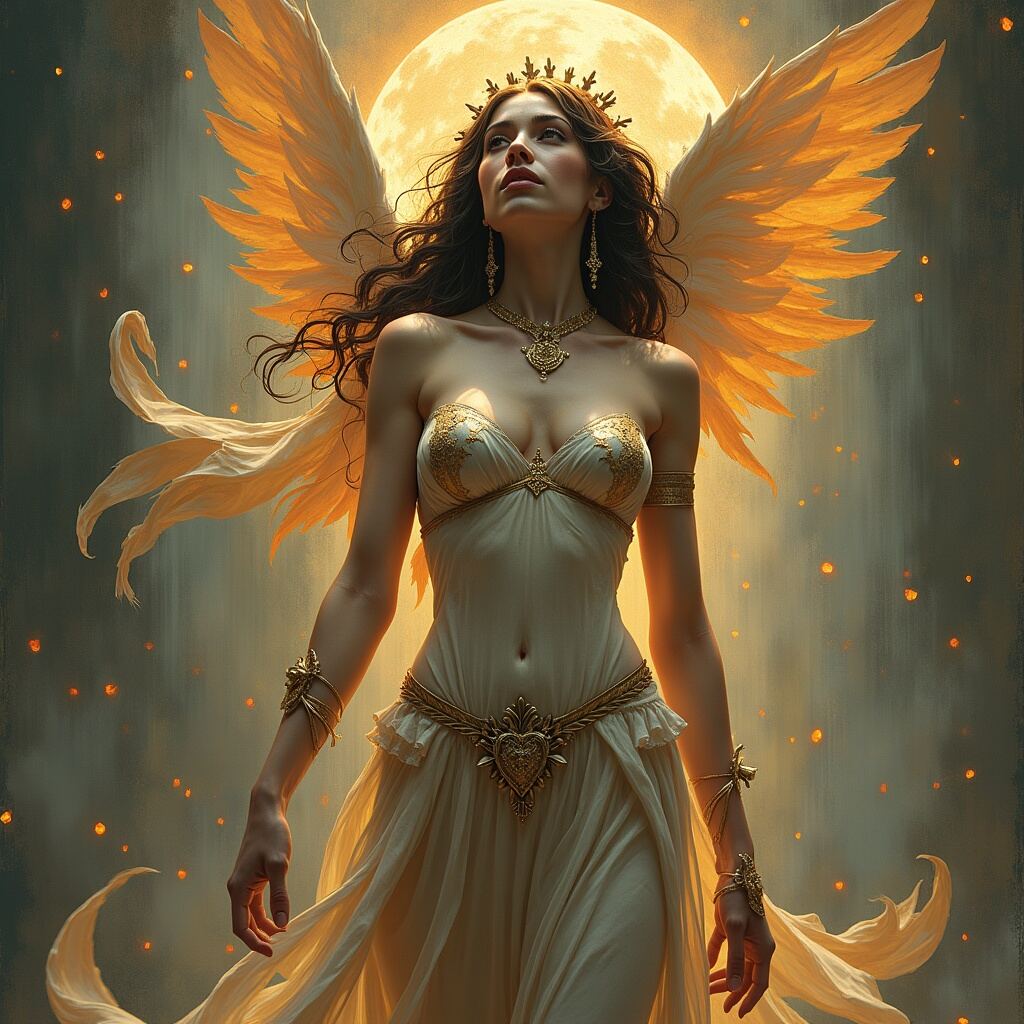 Verwendeter Text Prompt: The goddess of chaos intricate elegant, highly detailed, digital painting, artstation, concept art, smooth, sharp focus, illustration, art by artgerm and greg rutkowski and alphonse mucha, heavily influenced by frank frazetta and boris vallejo