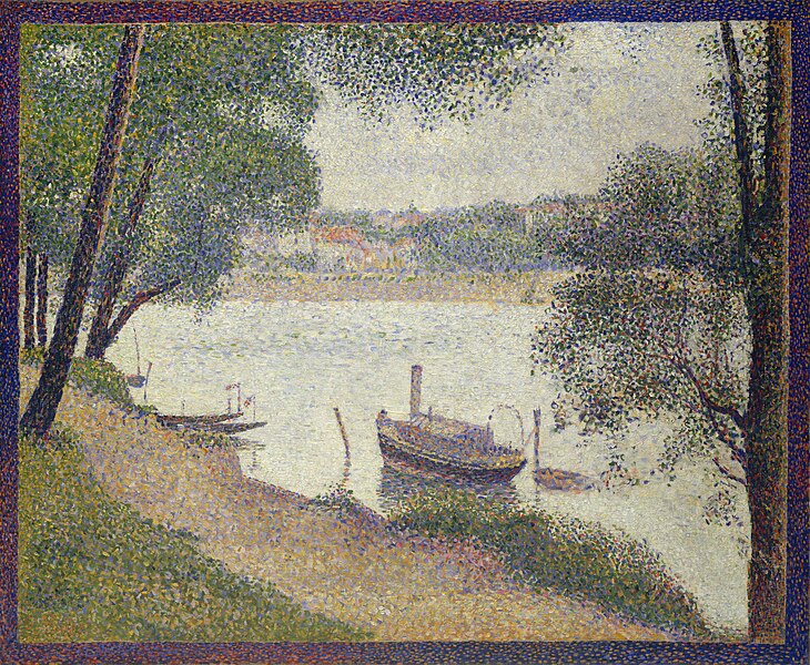 "Gray Weather, Grand Jatte" (1888) von Georges Seurat (Standort: Metropolitan Museum of Art, NYC)