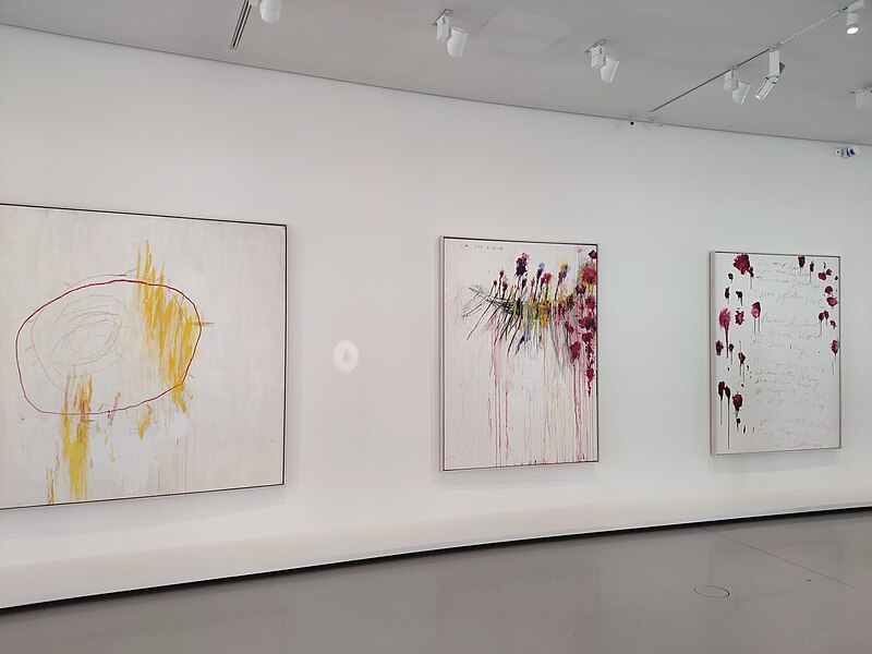 Gemälde von Cy Twombly in der Pariser Börsenausstellung, Pinault Foundation, April 2023