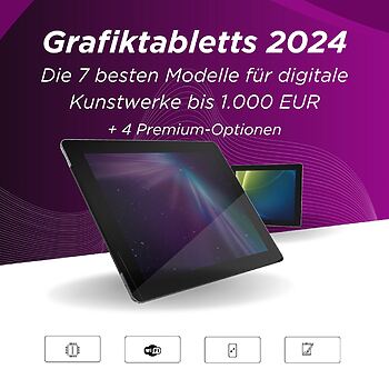 Grafiktabletts 2024: Die 7 besten Zeichentabletts und Pen Displays für digitale Kunstwerke (bis 1.000 EUR), + 4 Premium-Modelle