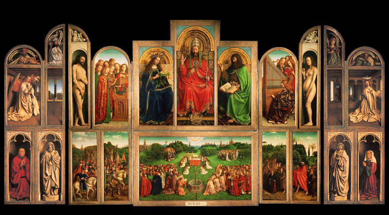 The Adoration of the Lamb (Der Genter Altar) von Jan van Eyck