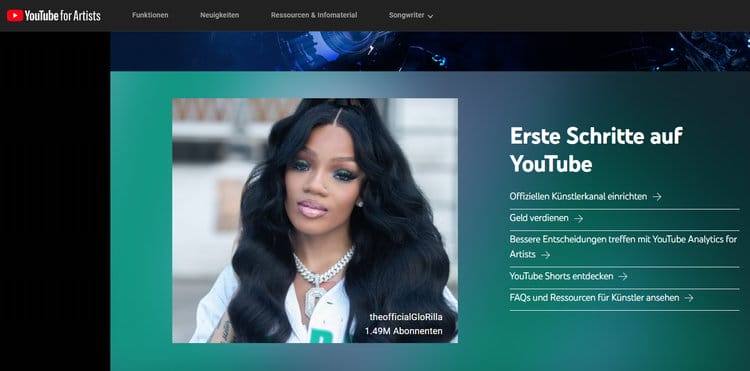 YouTube for Artists ist eine kostenlose Plattform, die Künstlern dabei helfen soll, YouTube optimal zu nutzen.