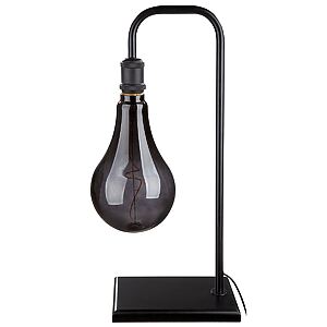 Schwarze Tischlampe "Bulb" im modernen Industriedesign (inkl. Leuchtmittel) – Bild 3