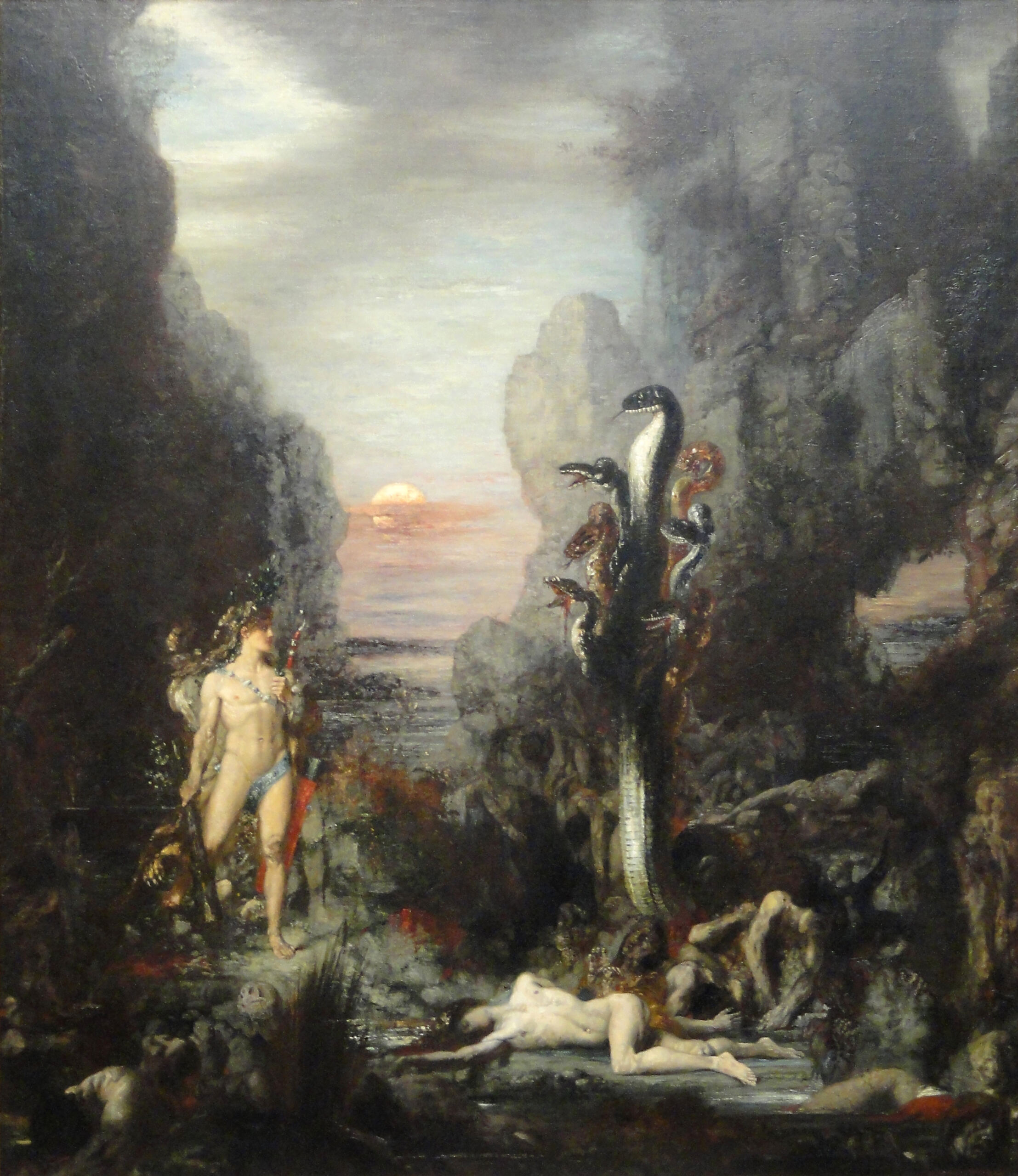 Herkules und die lernäische Hydra, 1875–1876, von Gustave Moreau – Art Institute of Chicago