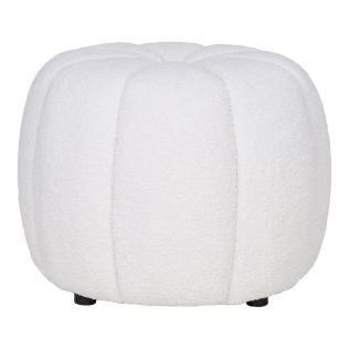 Paisley Pouf Hocker in elegantem Off-White