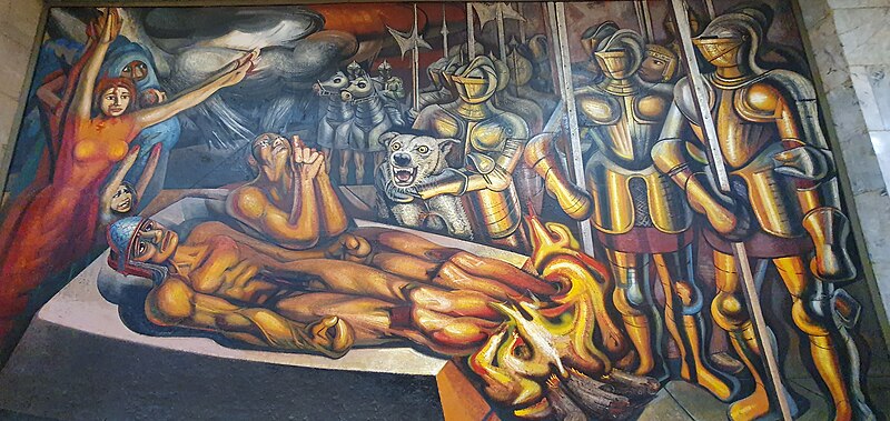 „Tormento a Cuauhtémoc“ (David Alfaro Siqueiros) – Palacio de Bellas Artes – Mexiko