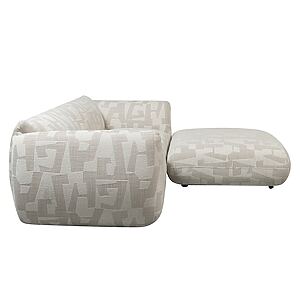 2,5-Sitzer Sofa "Amsterdam" mit Ottomane, Weiße Glyphen – Bild 4