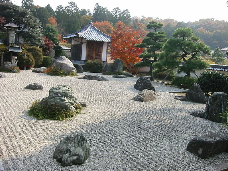 Harima Tojo Town Ankokuji Tempel Trockenlandschaft Steingarten