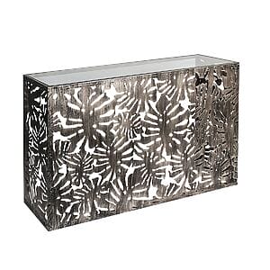 Sideboard "Flora", brüniertes Metall in Antikfinish mit Glasplatte – Bild 2