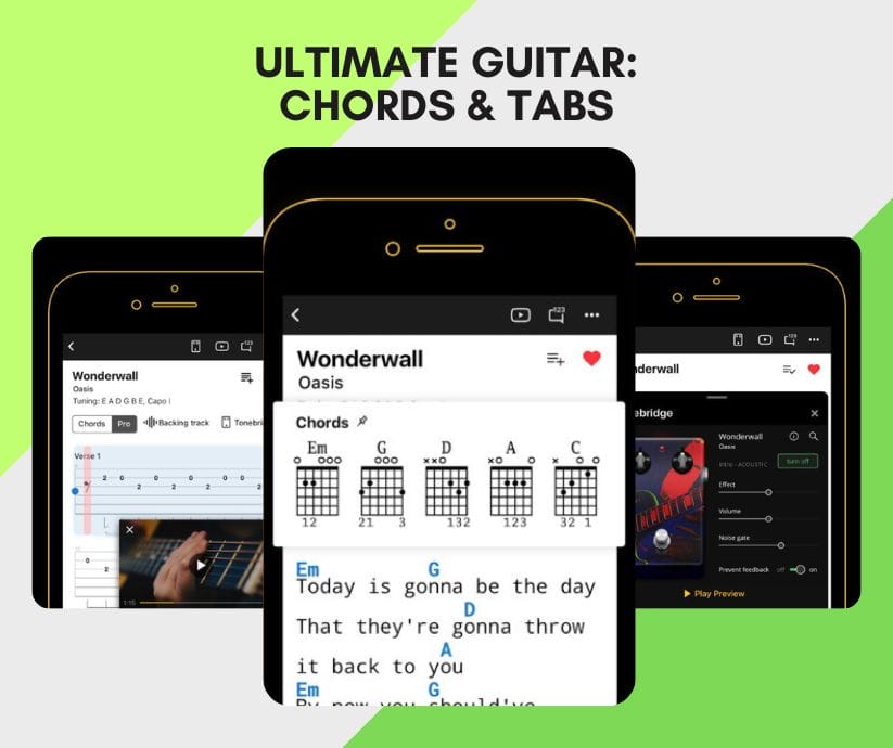 Ultimate Guitar Tabs & Chords - Die größte Gitarren-Tab-Datenbank für die Hosentasche