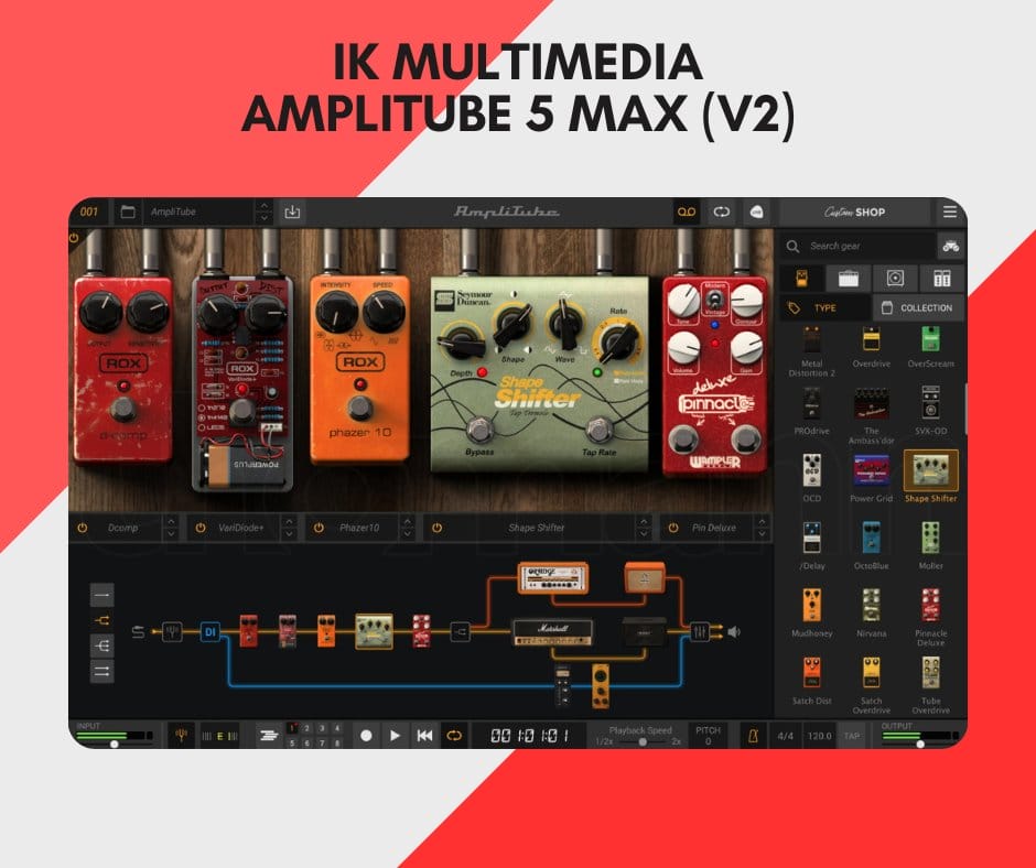 IK Multimedia AmpliTube 5 MAX - Riesiges Paket an Verstärkermodellierungs- und FX-Software für den PC