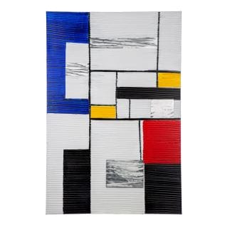 Abstraktes Wandbild "Avantgarde" im Stil von Piet Mondrian