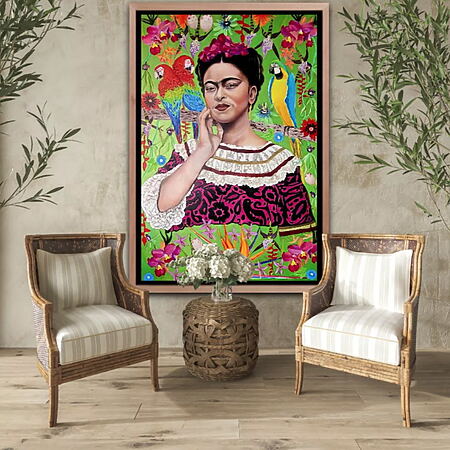 Ölgemälde "Frida Kahlo" (2023) von Nersel Muehlen