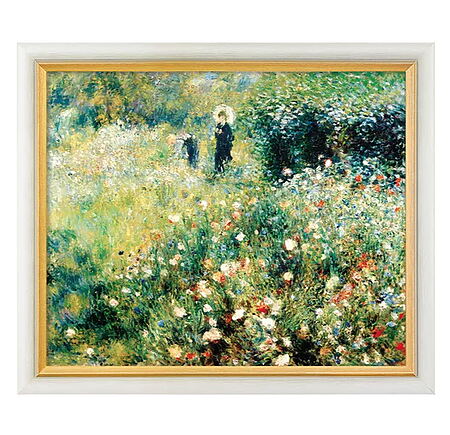 "Frau mit Sonnenschirm in einem Garten" von Auguste Renoir, limit. Giclée-Reproduktion auf Leinwand