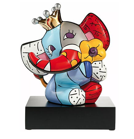 Porzellanskulptur "Spring Elephant" von Romero Britto, Neo-Pop-Art