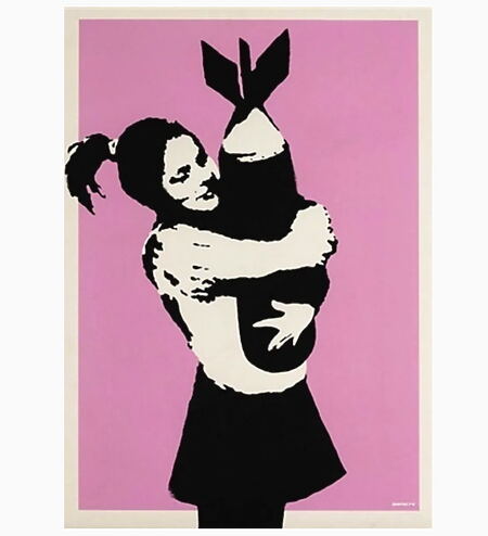 Banksy "Bomb Hugger" (2004), limitierter Siebdruck