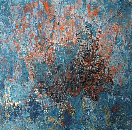 Abstraktes Acrylmalerei "Explosion" (2024) von Simone Hähner