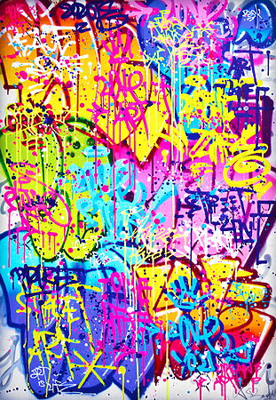 Graffiti-Gemälde „ART LIFE“ (2022) von Vincent Bardou