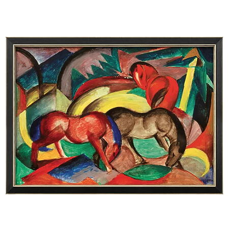 "Drei Pferde" von Franz Marc, limitierte Giclée Reproduktion