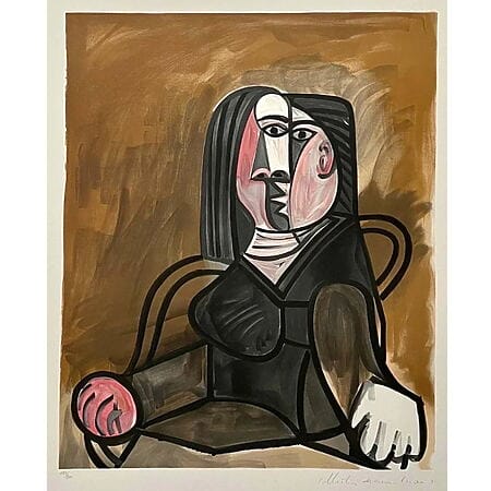 "Femme Assise dans un Fauteuil" von Pablo Picasso, limitierte Lithografie