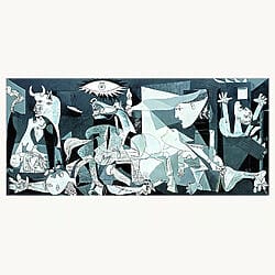 Pablo Picassos größtes Gemälde "Guernica" (1937), Limitierte Reproduktion auf Bütten