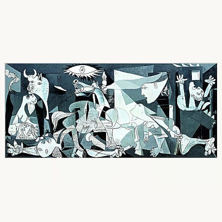 Pablo Picassos größtes Gemälde "Guernica" (1937), Limitierte Reproduktion auf Bütten