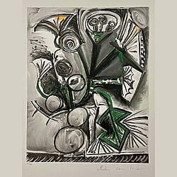 "Le Bouquet" von Pablo Picasso, handsignierte Lithographie