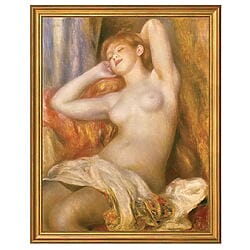 Aktgemälde "Das schlafende Mädchen" (1897) von Auguste Renoir, limitierte Reproduktion