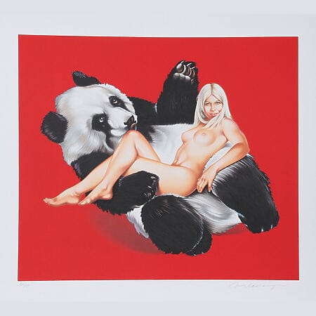 Pop Art „Giant Panda“ (2012), limitierte Lithographie von Mel Ramos