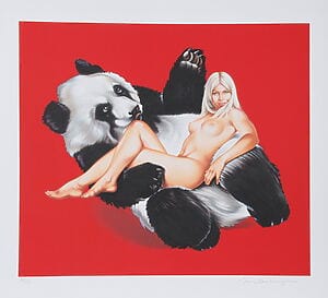 Pop Art „Giant Panda“ (2012), limitierte Lithographie von Mel Ramos