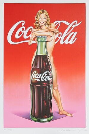 Erotische Pop Art „Lola Cola #4 (Michelle Pfeiffer)“, limitierte Lithographie von Mel Ramos