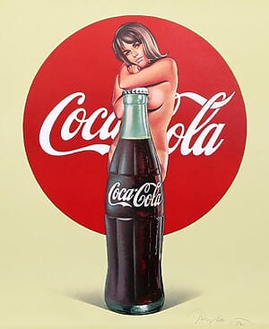 Erotische Pop Art „Lola Cola“, limitierte Lithographie von Mel Ramos