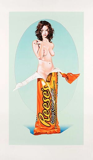 Pop Art „Reese's Rose“, limitierte Lithographie von Mel Ramos