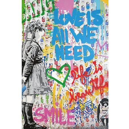 Mr. Brainwash: "Artist Within" 2022 - Street Art, Acryl + Sprühfarbe auf Papier