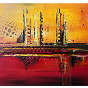 evening-abstrakte-malerei-rot-gelb-wandbild-acrylbild-60×80-k-20344e20